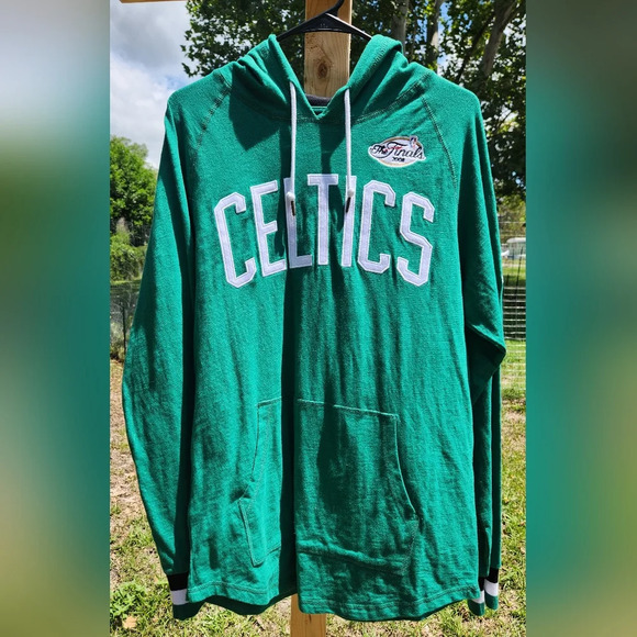 Mitchell & Ness Boston Celtics Mens Lightweight Hoodie Hardwood Classic Medium - Picture 1 of 9